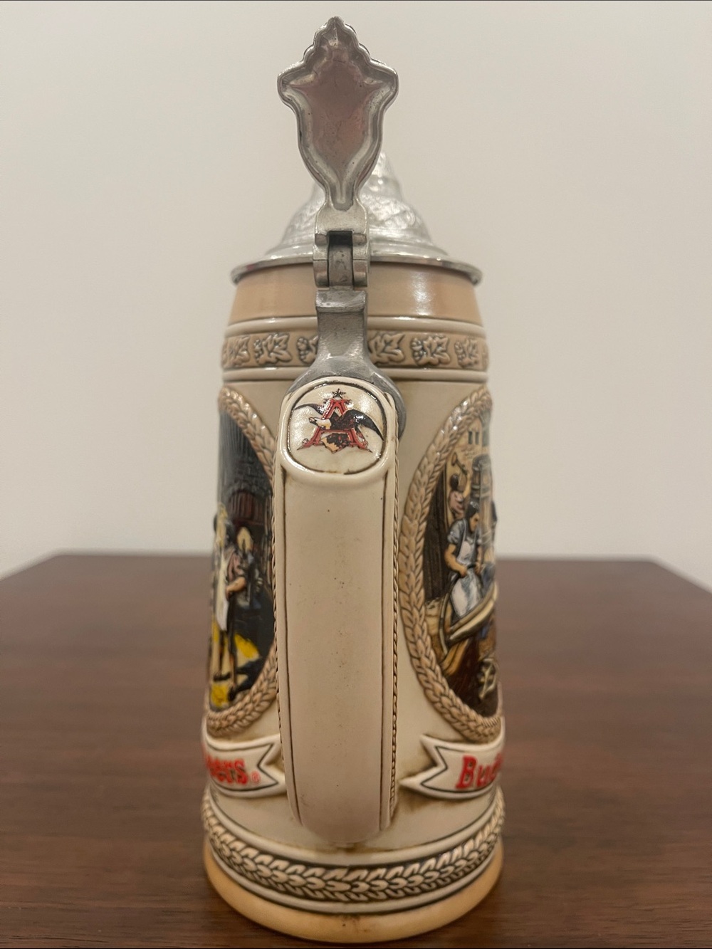 Vintage Anheuser-Busch “History of Brewing”Lidded Stein 1986 - Picture 3 of 7